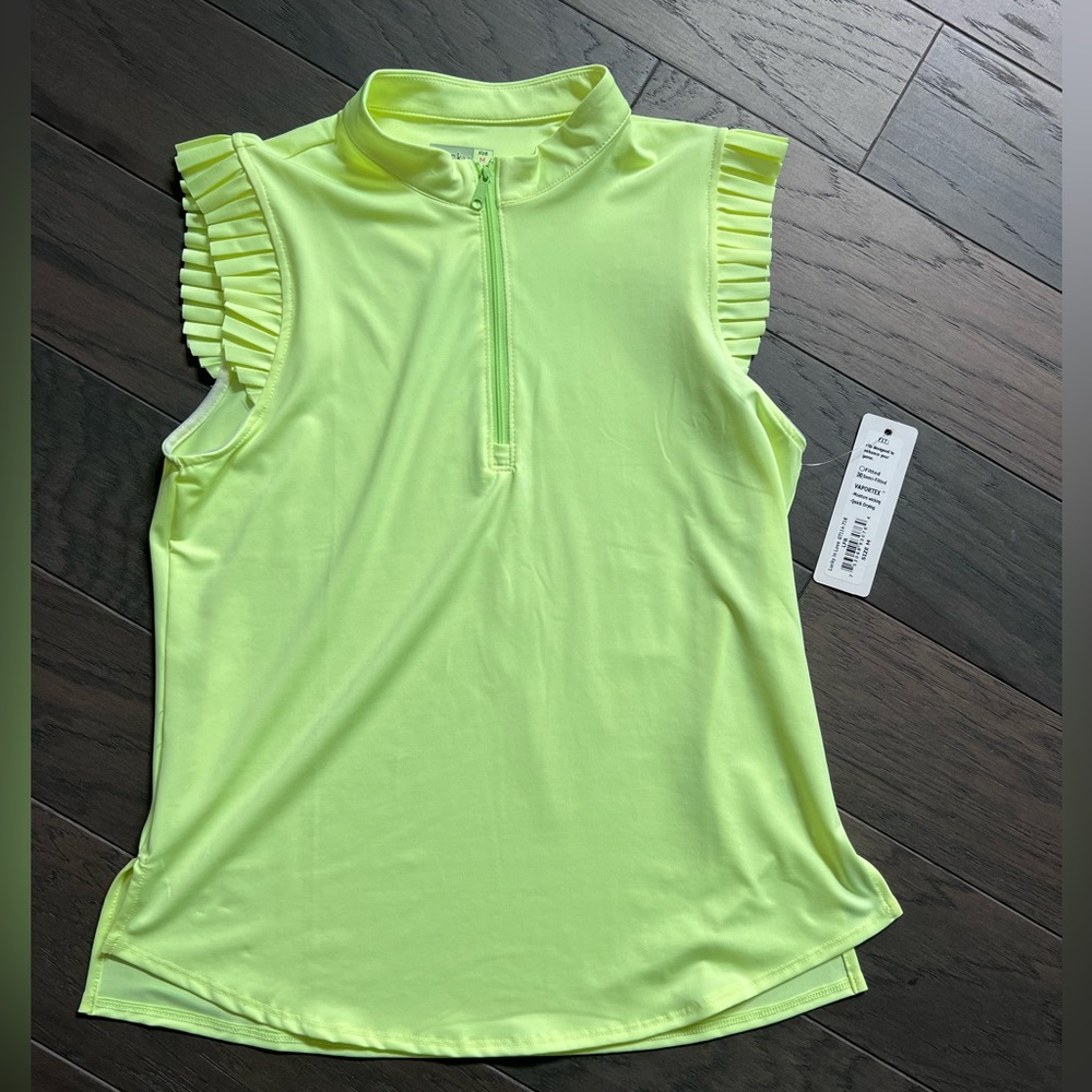 Lucky In Love “Pleat Me Up Zip Tank” NWT